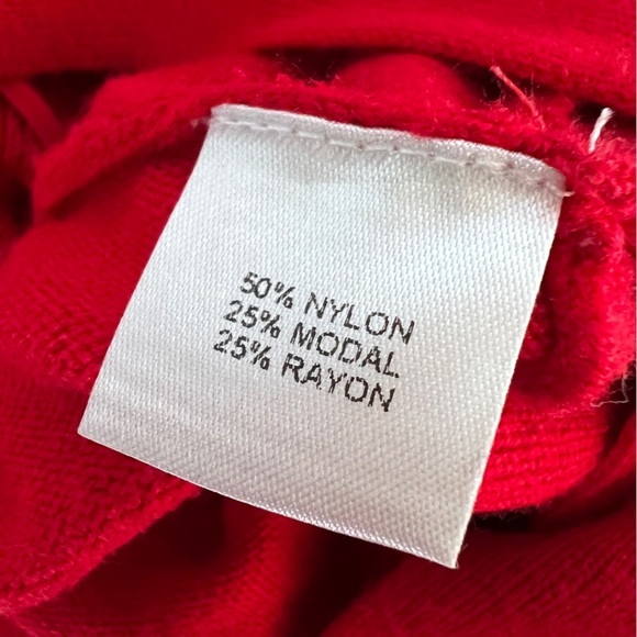 MICHELLE MASON Revolve Red Ribbed Short Sleeve Crossover Sweater Dress Sz small - Picture 9 of 13